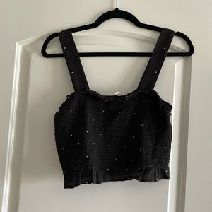 SOLD***BP black and white crop top